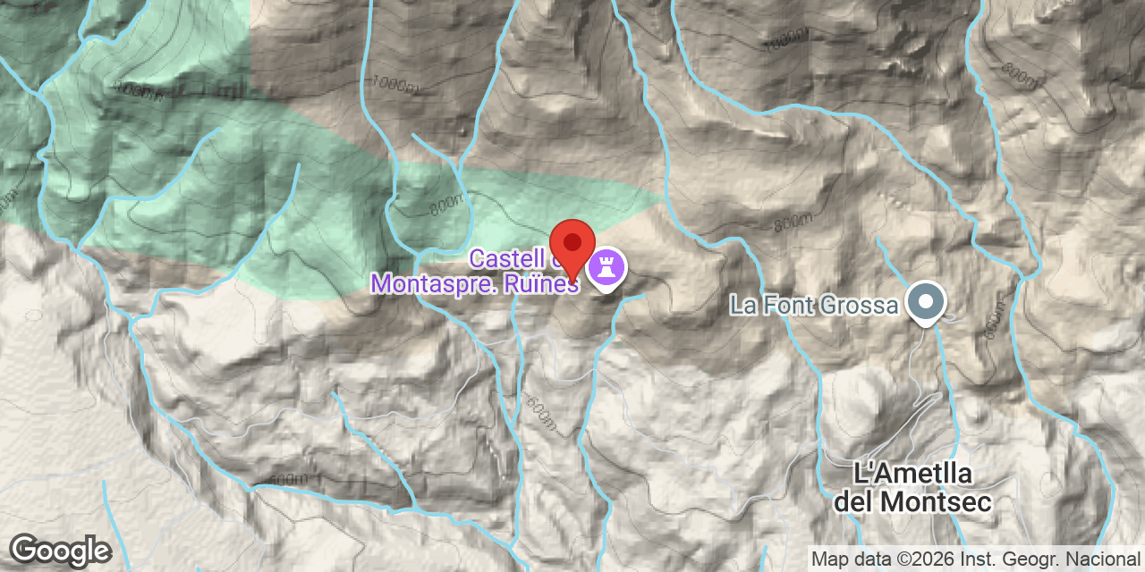 Mapa de situación de MONTASPRE, COVA DE