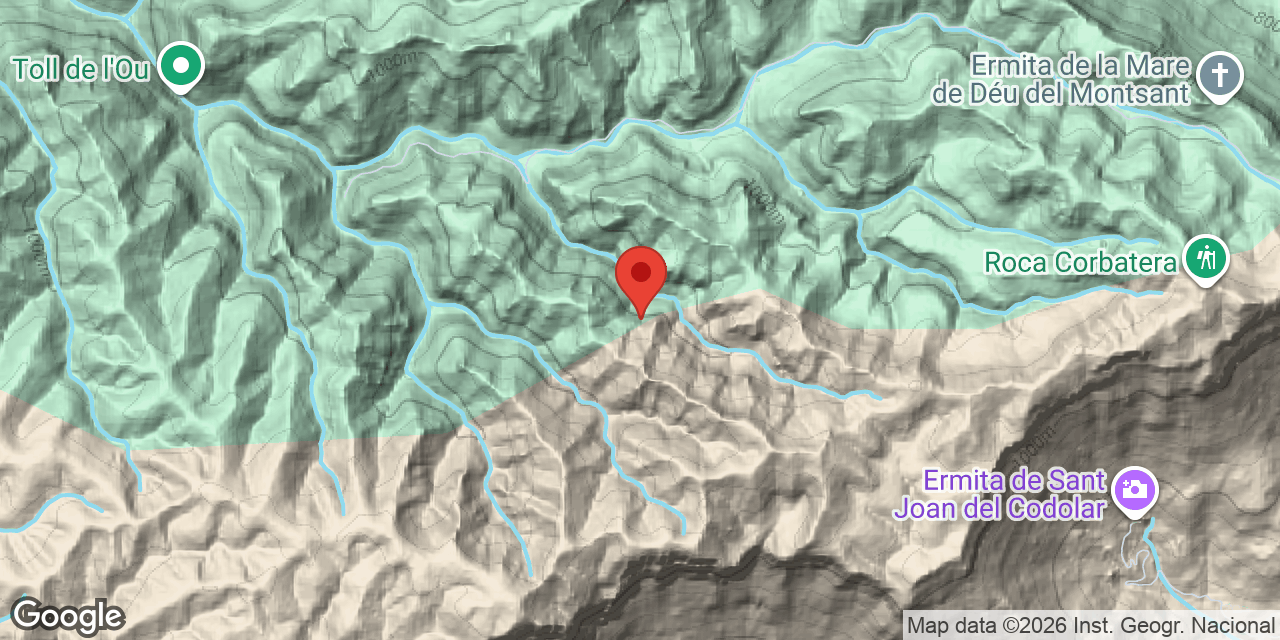 Location map of PEDRET, COVA DEL