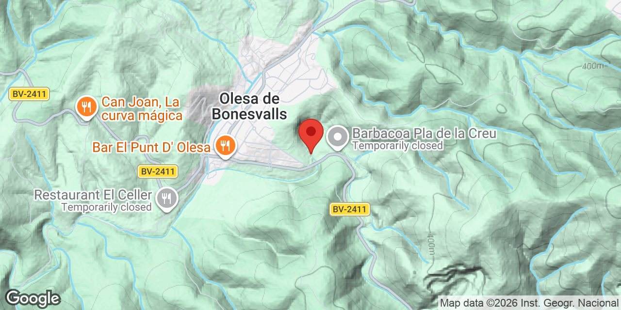 Location map of PONT DE L'ESCALAT, AVENC DEL