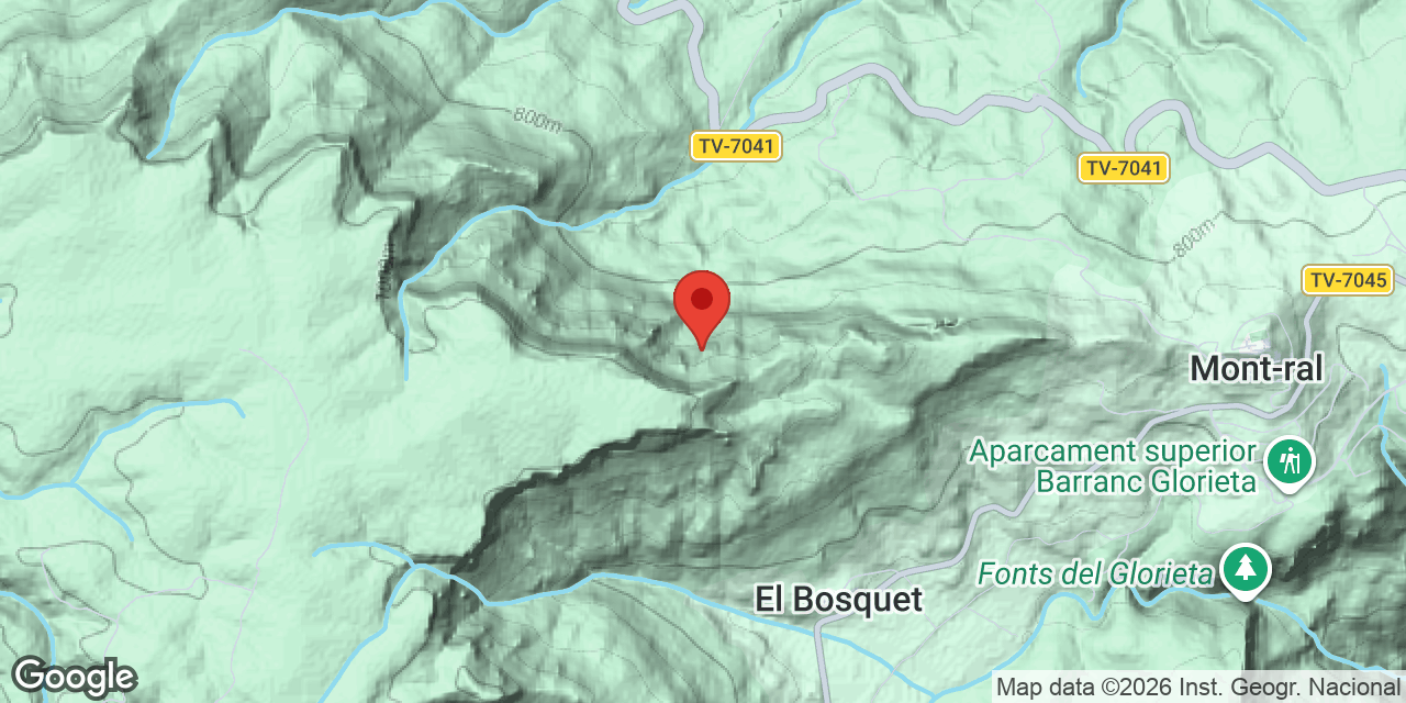 Mapa de situació de COMELLAR DEL MAS DEL VERD, COVA DEL