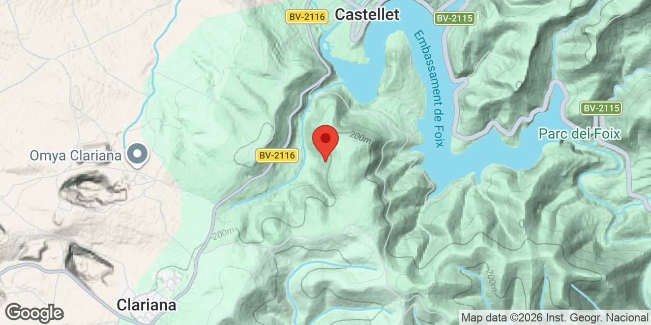 Mapa de situación de CASUALITAT, AVENCÓ DE LA