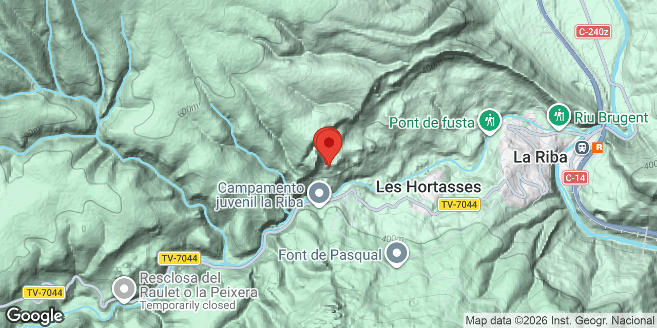 Carte de situation de PENYA ROJA, ESQUERDA DE