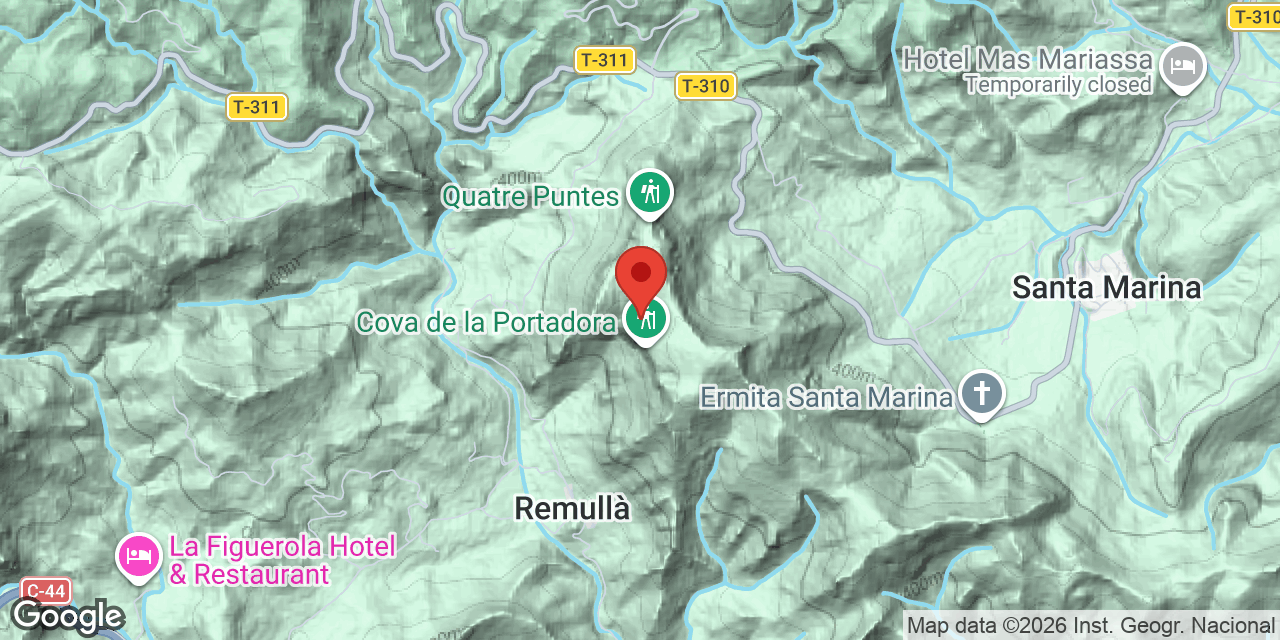 Mapa de situación de PORTADORA, COVA DE LA