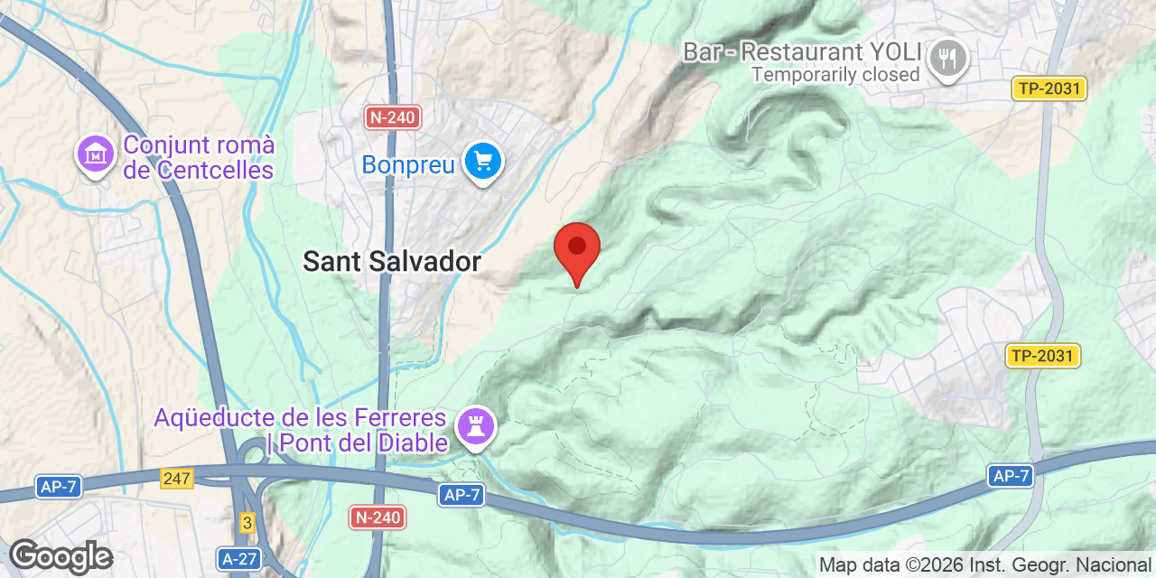 Location map of TALLAFOCS, COVA DEL