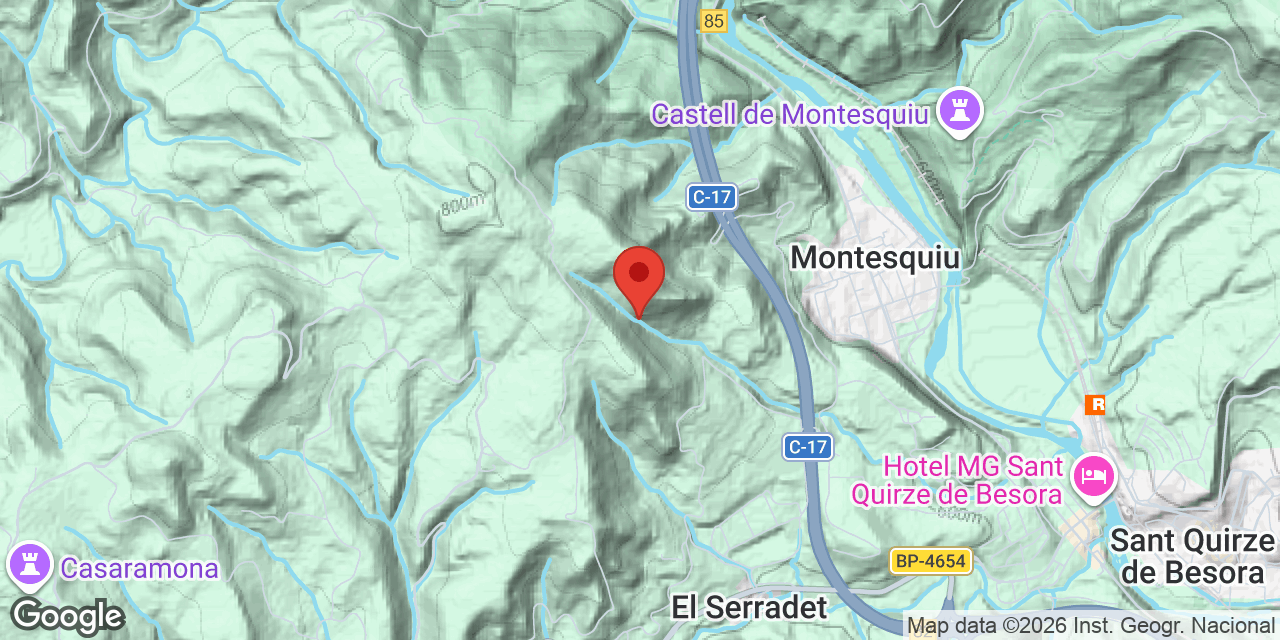 Carte de situation de GINESTET, BAUMA DEL