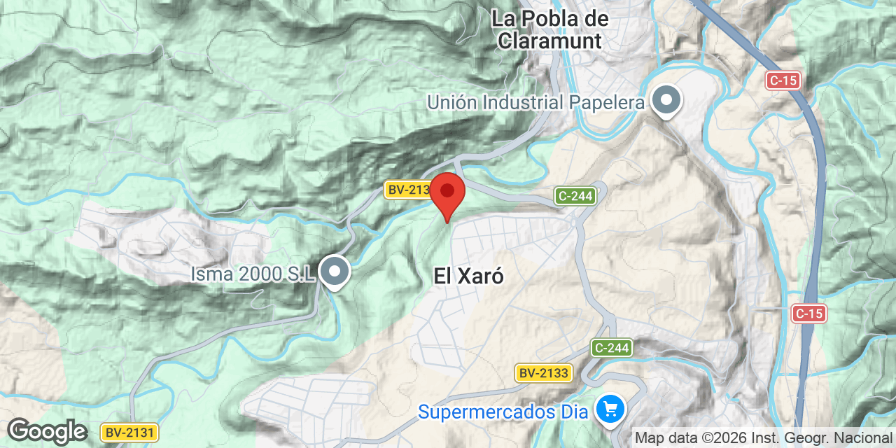 Mapa de situación de OLIVERA, COVA DE L'