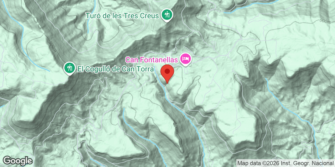 Mapa de situació de FONTANELLES, BAUMA DE