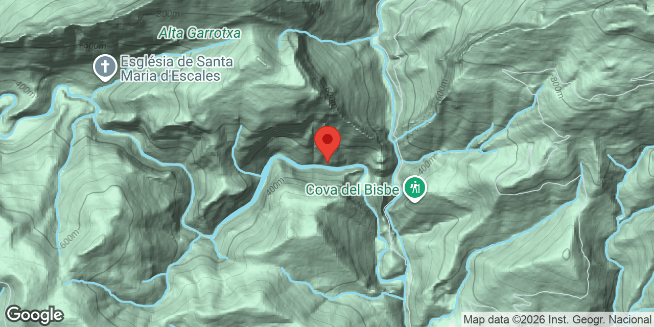 Location map of RIERA D'ESCALES, COVA DE LA
