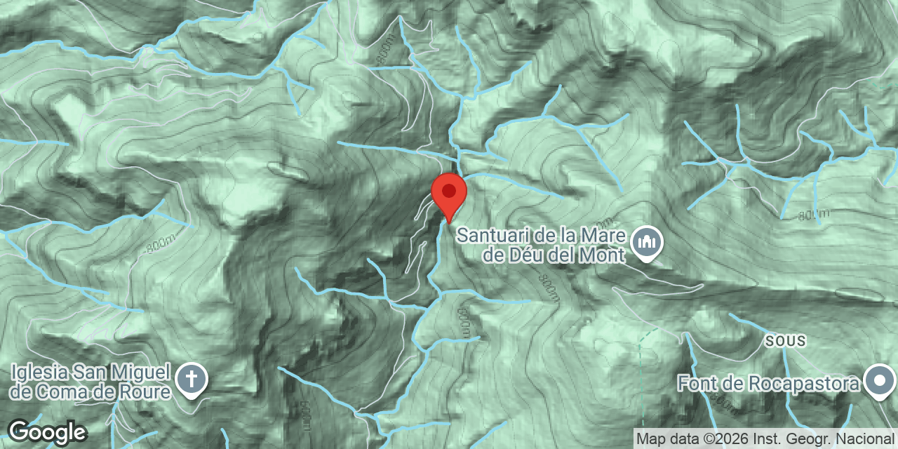 Mapa de situació de PENJADA DEL TORRENT D'ESPINAU, COVA