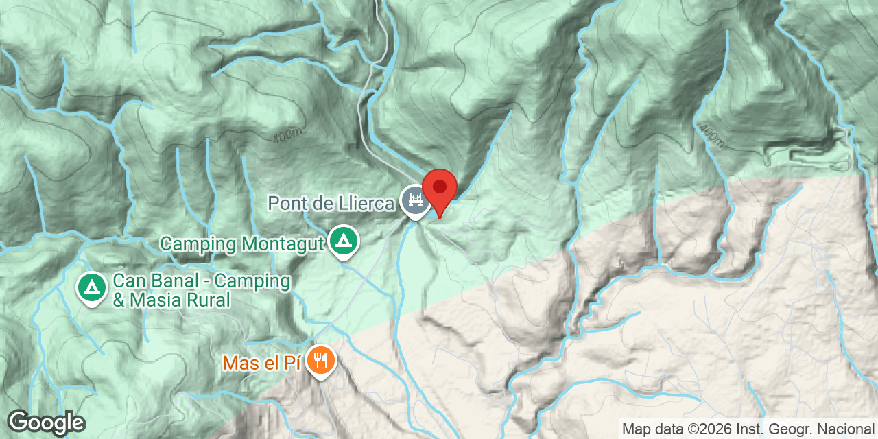 Mapa de situació de Balma del Serrat del Pont