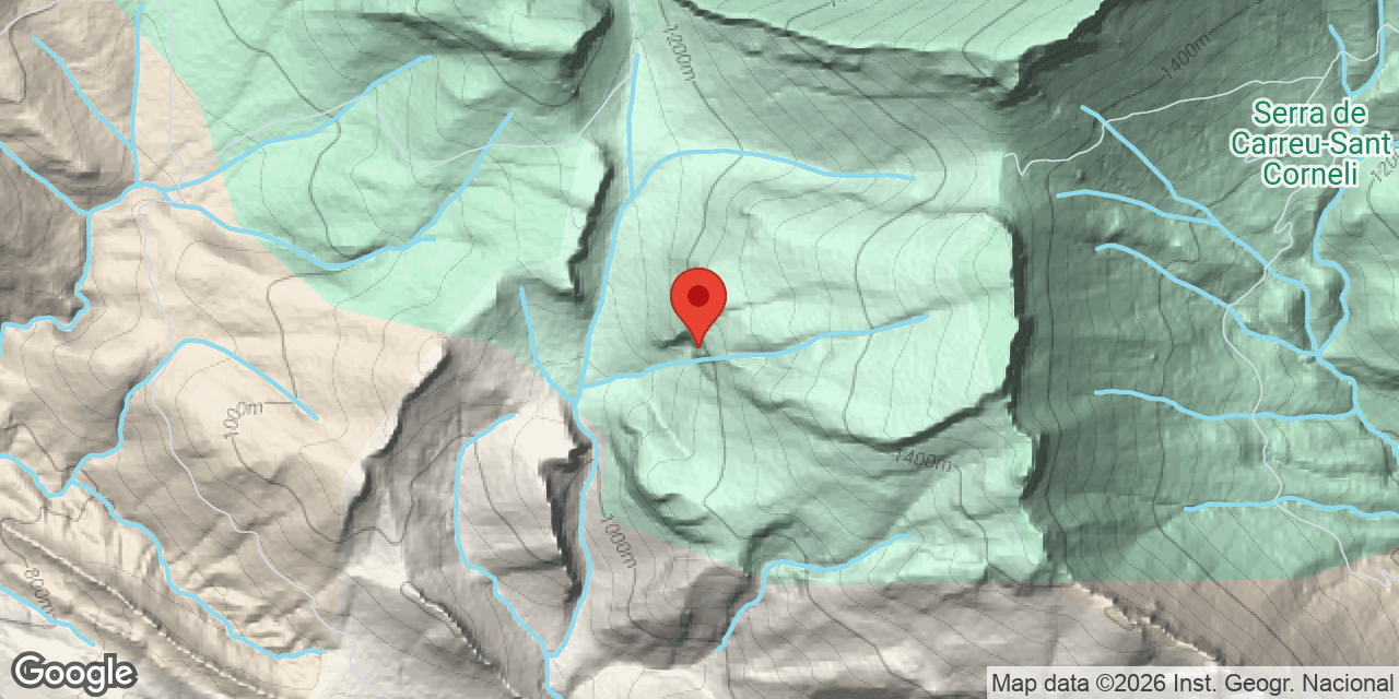 Location map of PONSÀ Nº 2, ESPLUGA D'EN