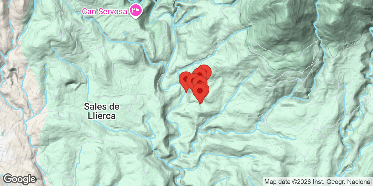 Mapa de situació de BORRÓ, SISTEMA DE LES BORES DEL