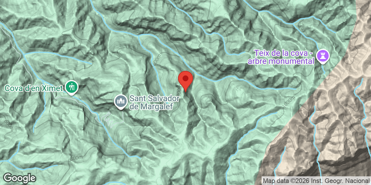 Carte de situation de BARRANC DE L'EIXARREÍ, COVA DEL