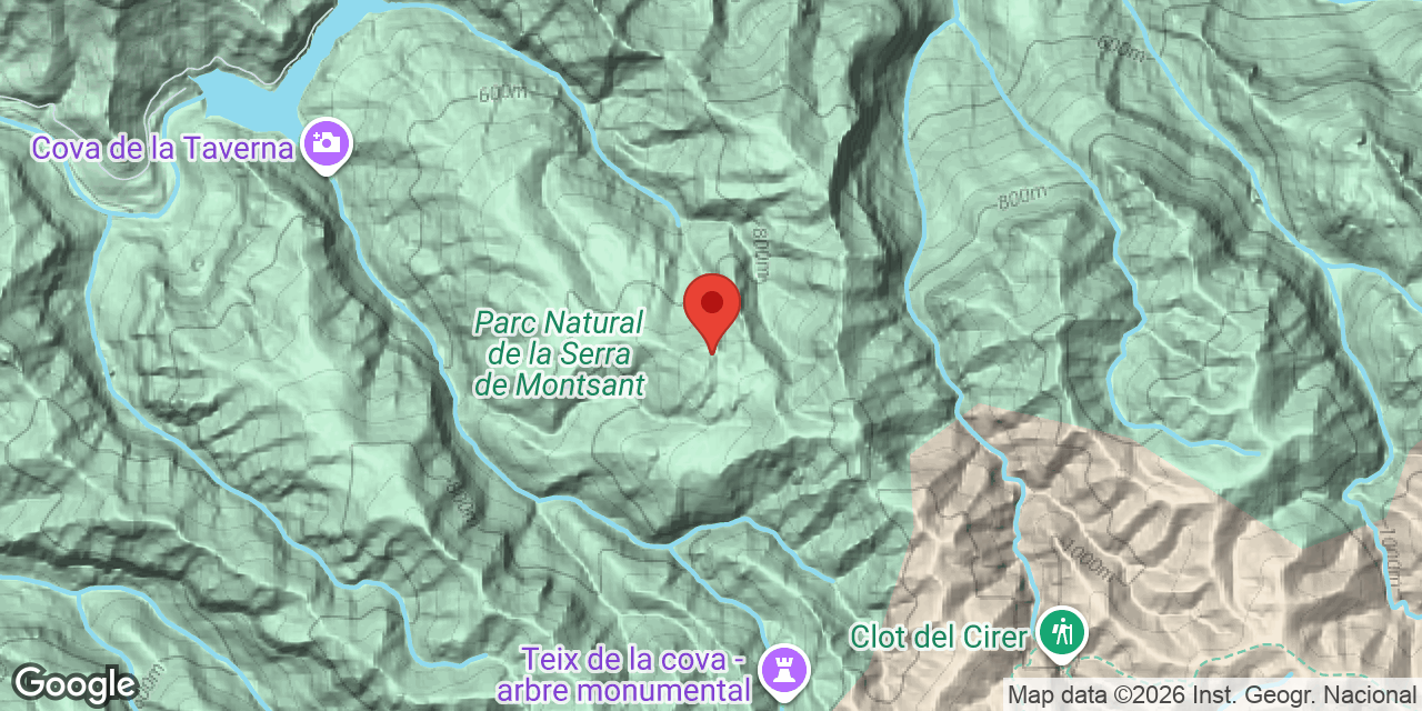 Mapa de situación de AUFERÍ, AVENC DE L'