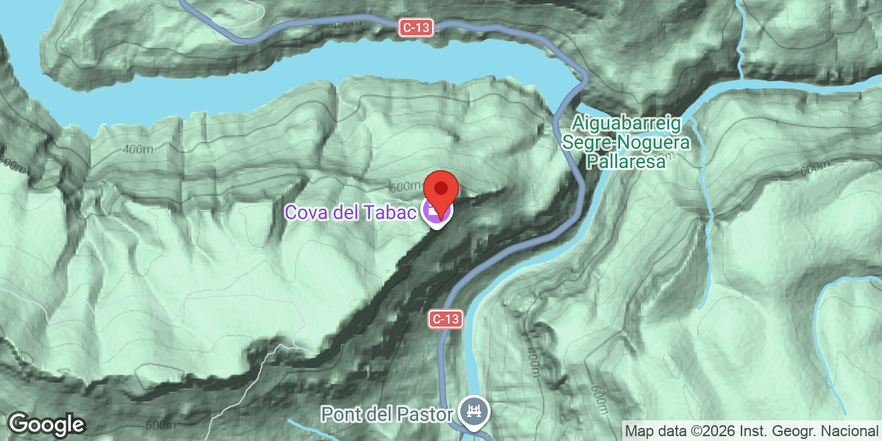 Carte de situation de TABAC,  COVA PETITA DEL