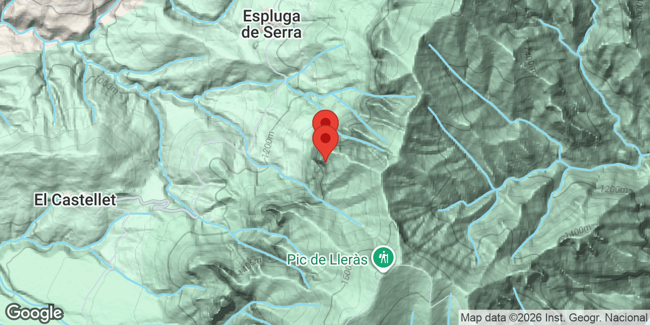 Mapa de situació de LLORNA, ESPLUGA