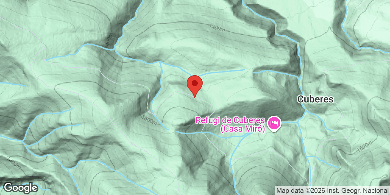 Mapa de situación de PISTA DE CUBERES, FORAT DE LA