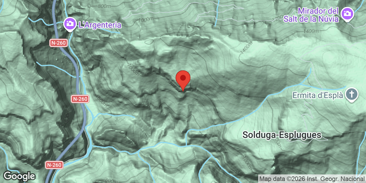 Mapa de situació de CUBERES, ESPLUGA DE
