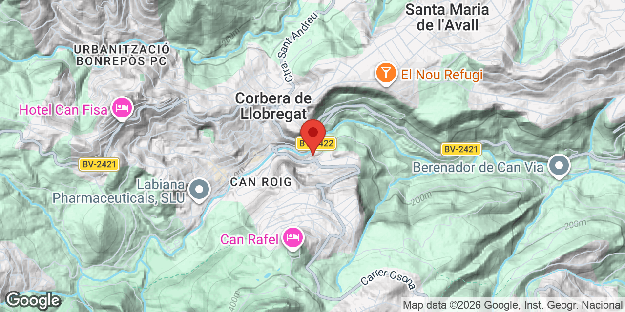 Mapa de situación de CURT, AVENC