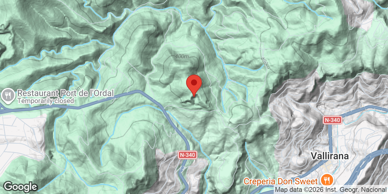 Mapa de situació de PEDRERA, AVENCÓ DE LA