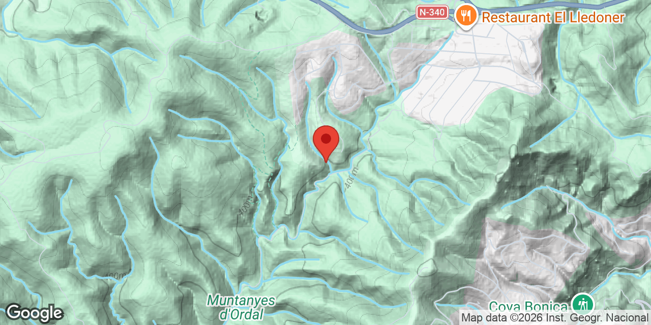 Mapa de situació de VERDOR, AVENC DE LA
