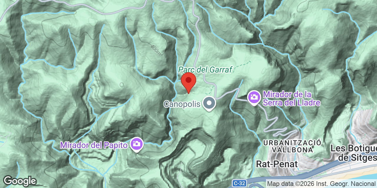 Mapa de situació de SERPS, AVENC DE LES