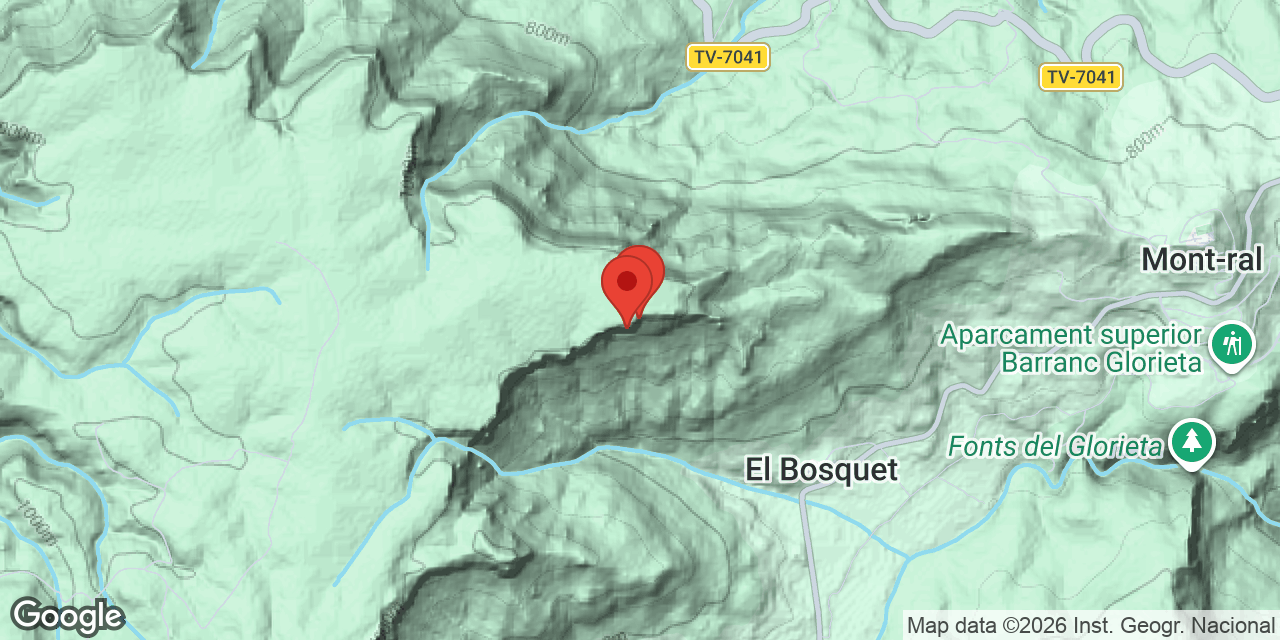 Mapa de situació de MONT-RAL, COVA DE