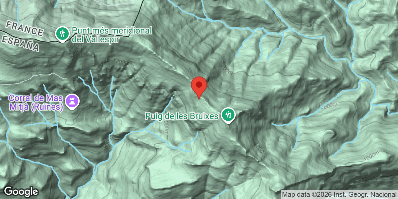 Mapa de situación de PUIG DE LES BRUIXES, FORAT DEL