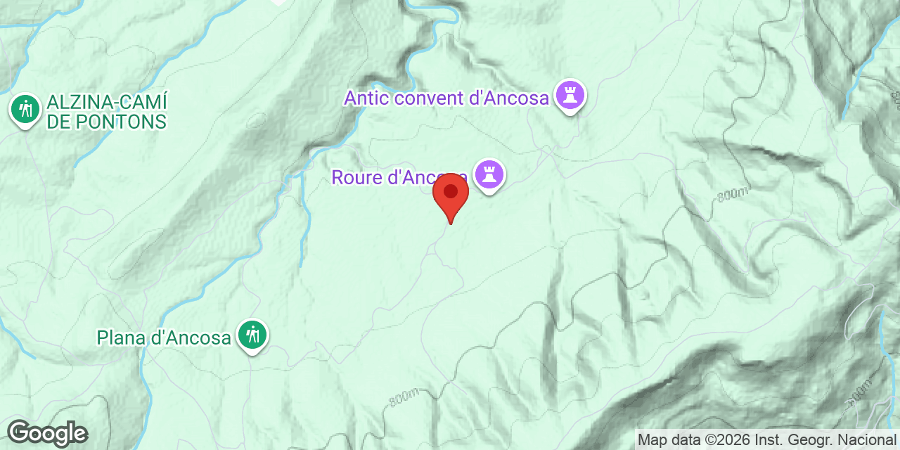 Mapa de situación de ANCOSA, AVENC D'