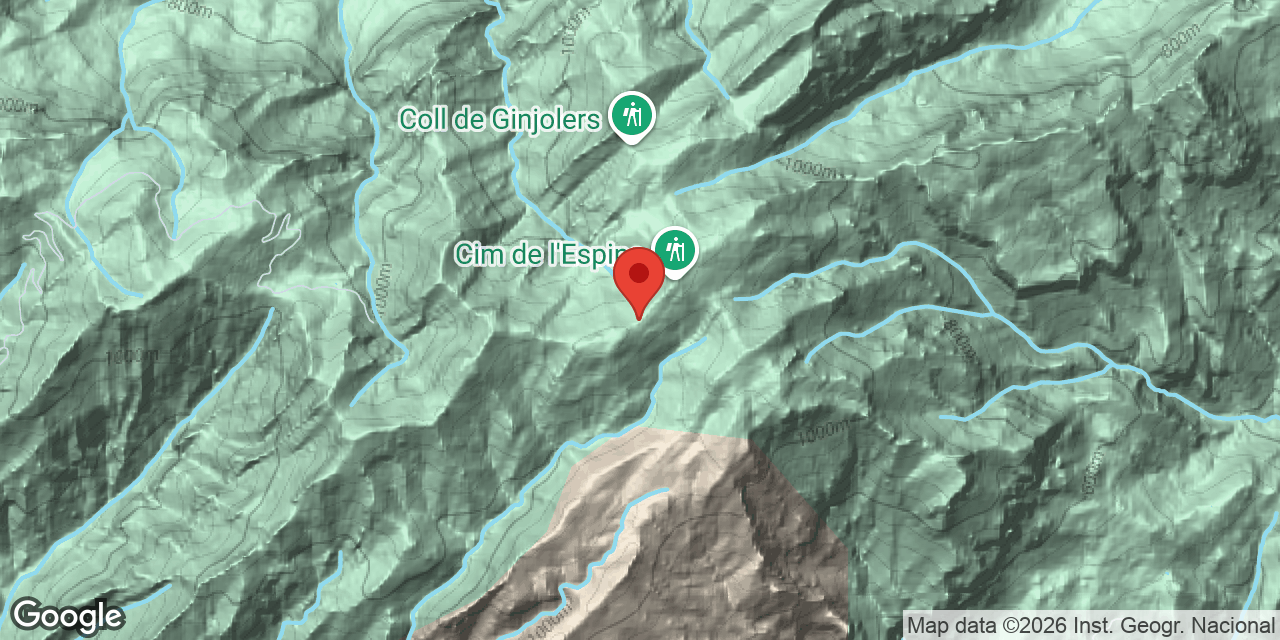 Mapa de situación de ESPINA,  AVENC DE L'