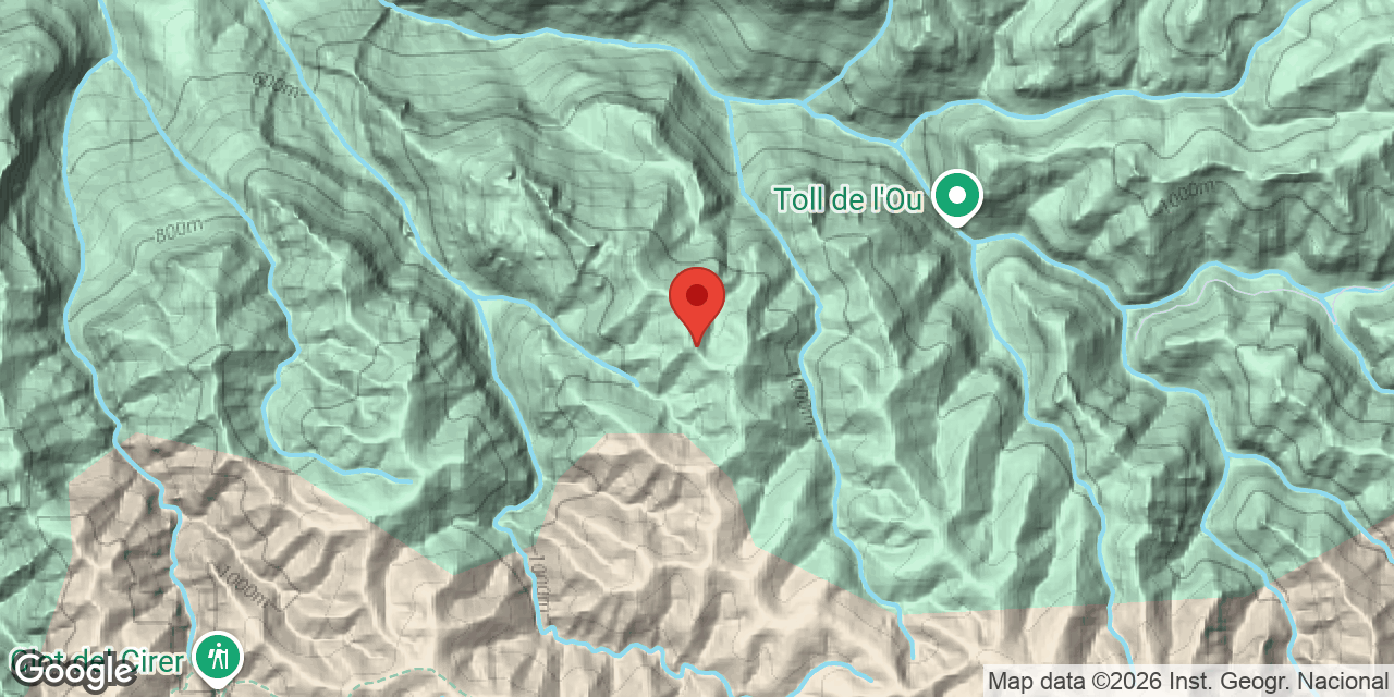 Mapa de situació de CASTELLS, AVENC DELS