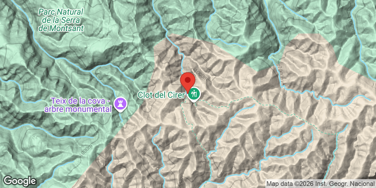 Mapa de situació de CLOT DEL CIRER, SURGÈNCIA DEL