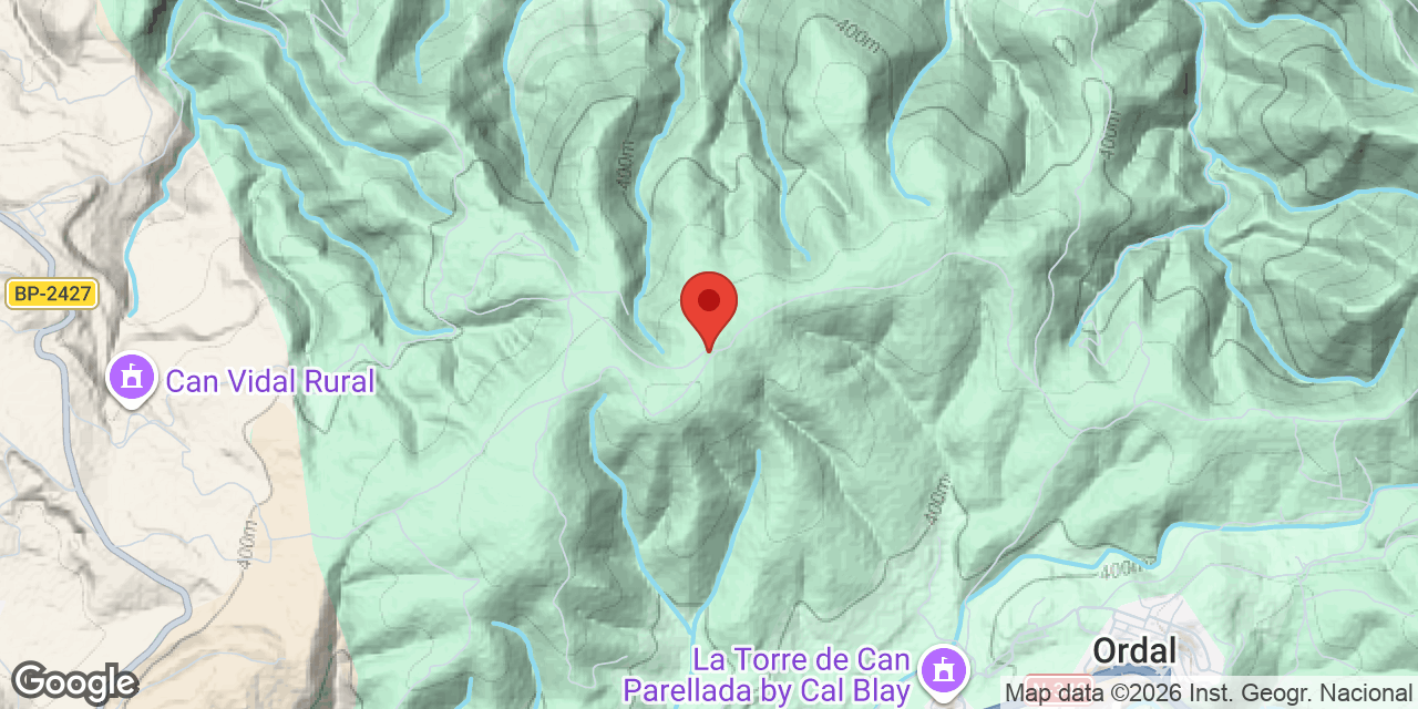 Mapa de situació de ORDAL, L'AVENC D'