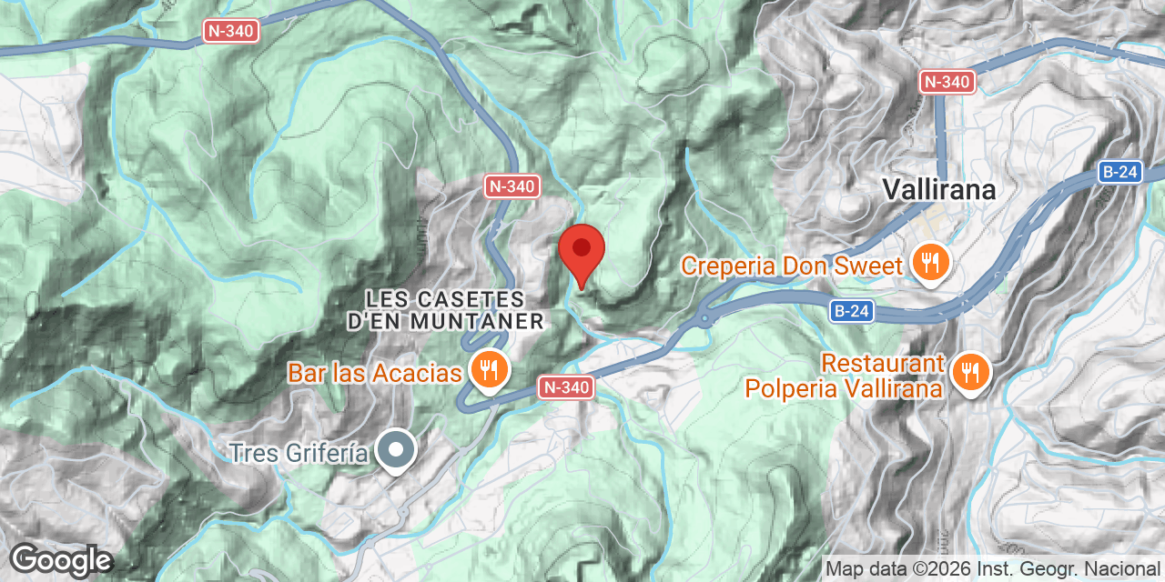Mapa de situació de CASETES, COVA DE LES