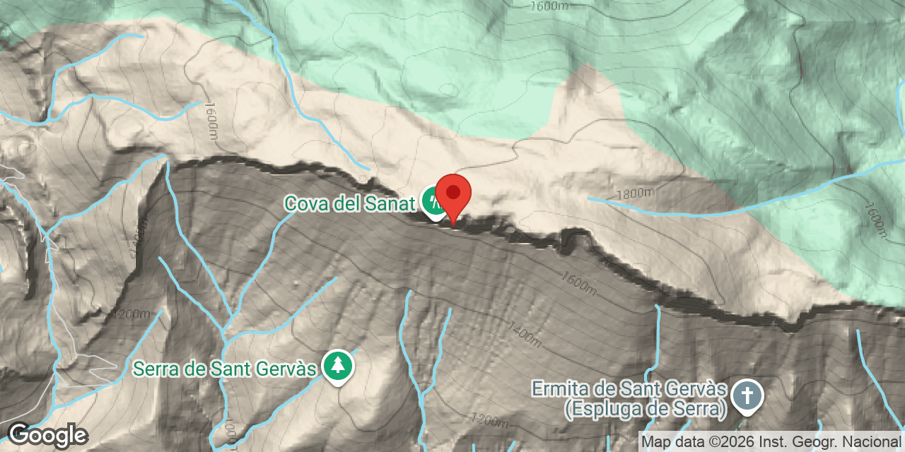 Mapa de situación de SANAT, COVA DEL